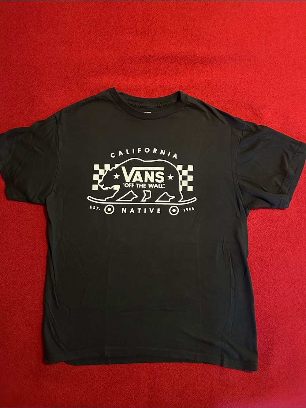 Vans Black California Native Graphic Tee with White Logo